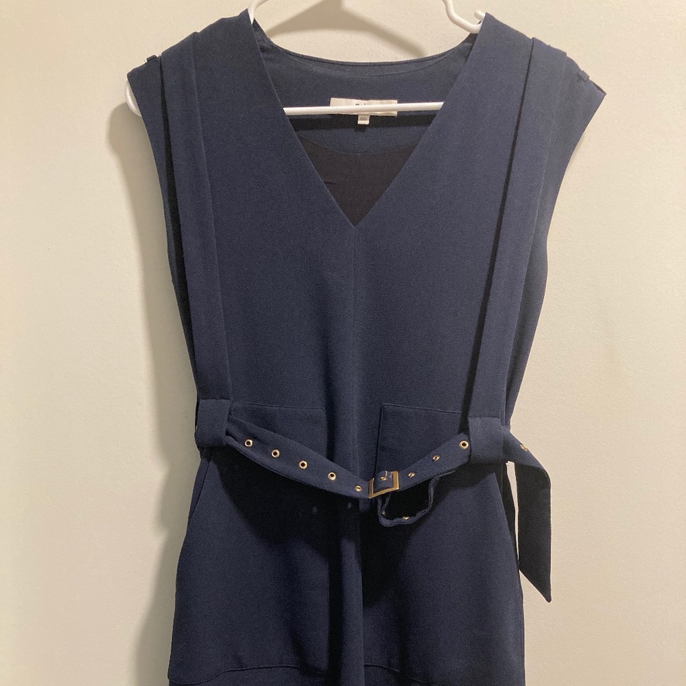 Tibi Dark Blue Shift Dress